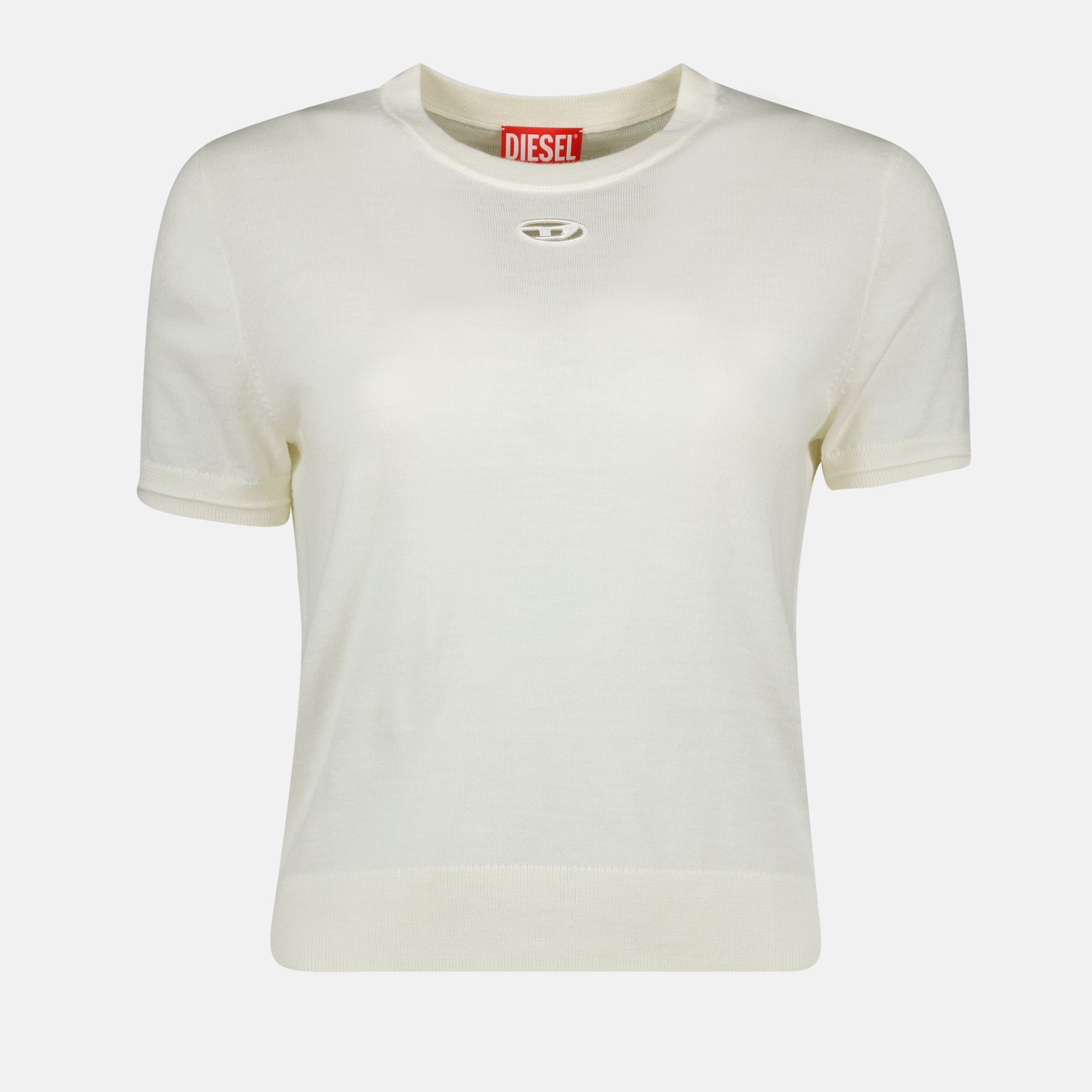 니트웨어 쇼트 슬리브 니트 M-라인 Diesel 하얀색 여성