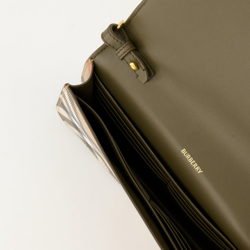 Sacs bandoulière Portefeuille à chaîne Burberry Beige Femme