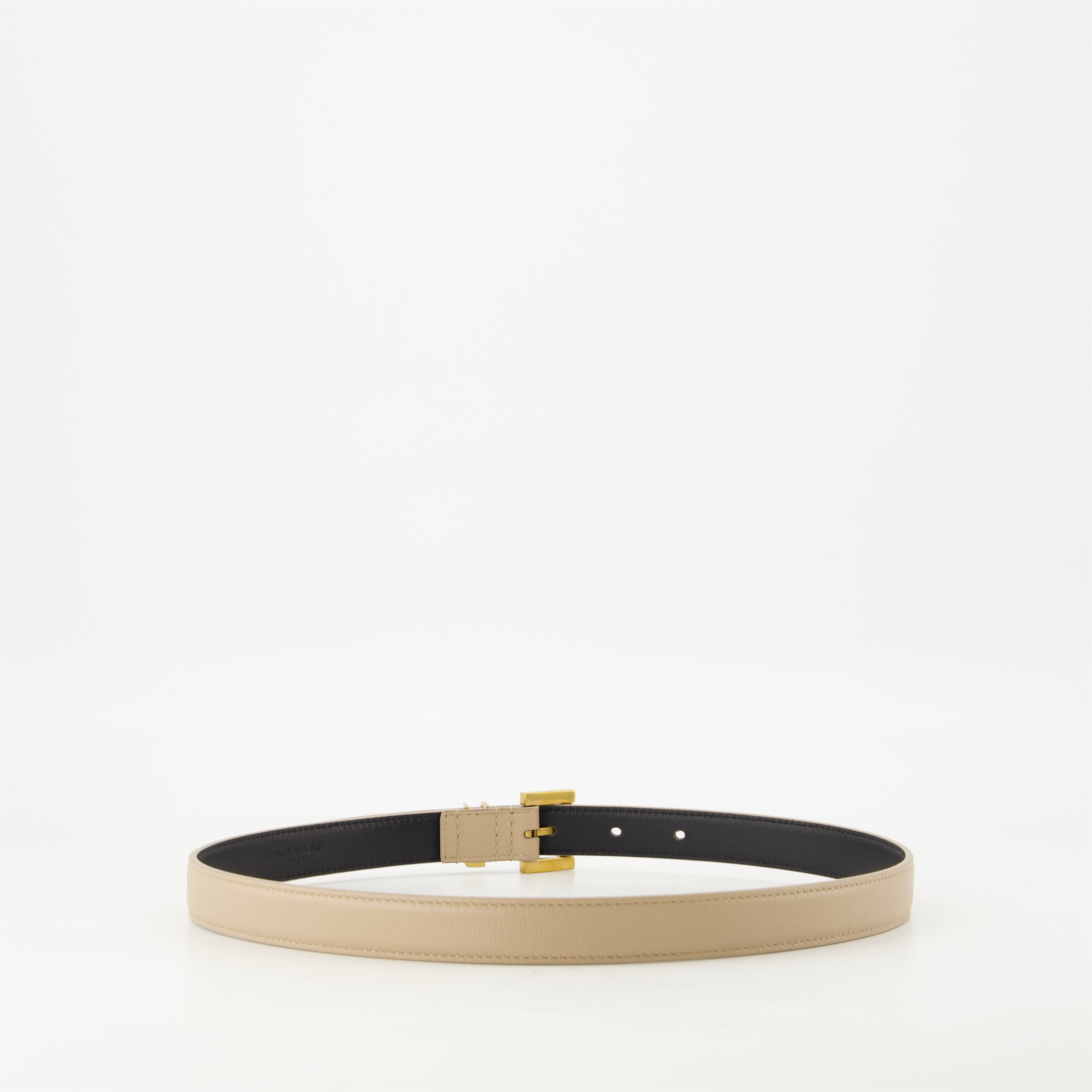 Ceintures Ceinture fine Cassandre Saint Laurent Beige Femme