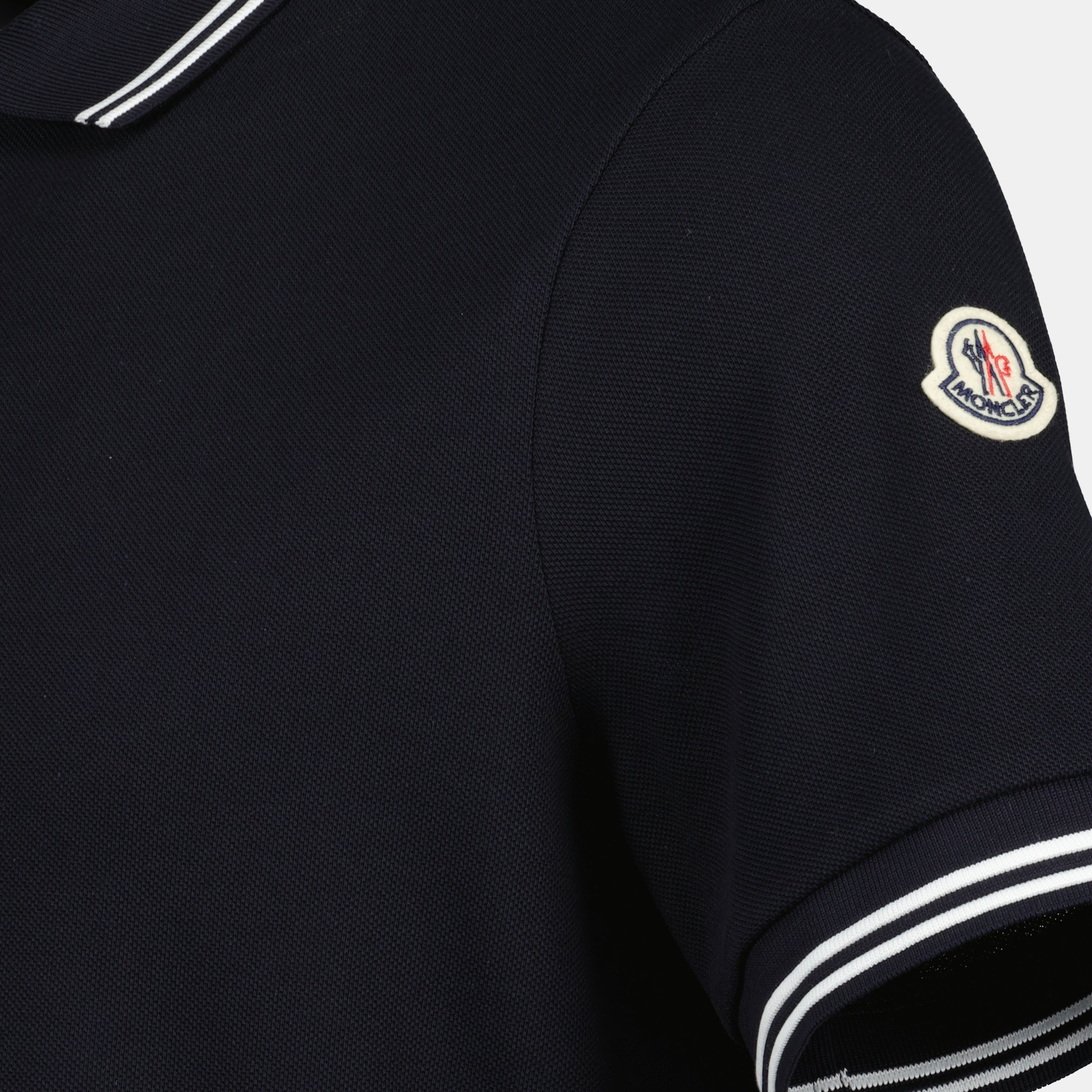 Polo shirts Striped Trim Polo Moncler Dark blue Homme