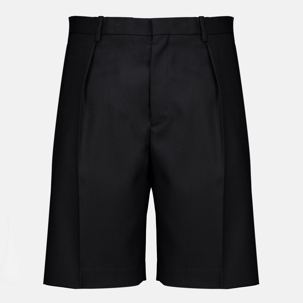 Shorts Schwarze Wollshorts in taillierter Passform Dior Noir Homme