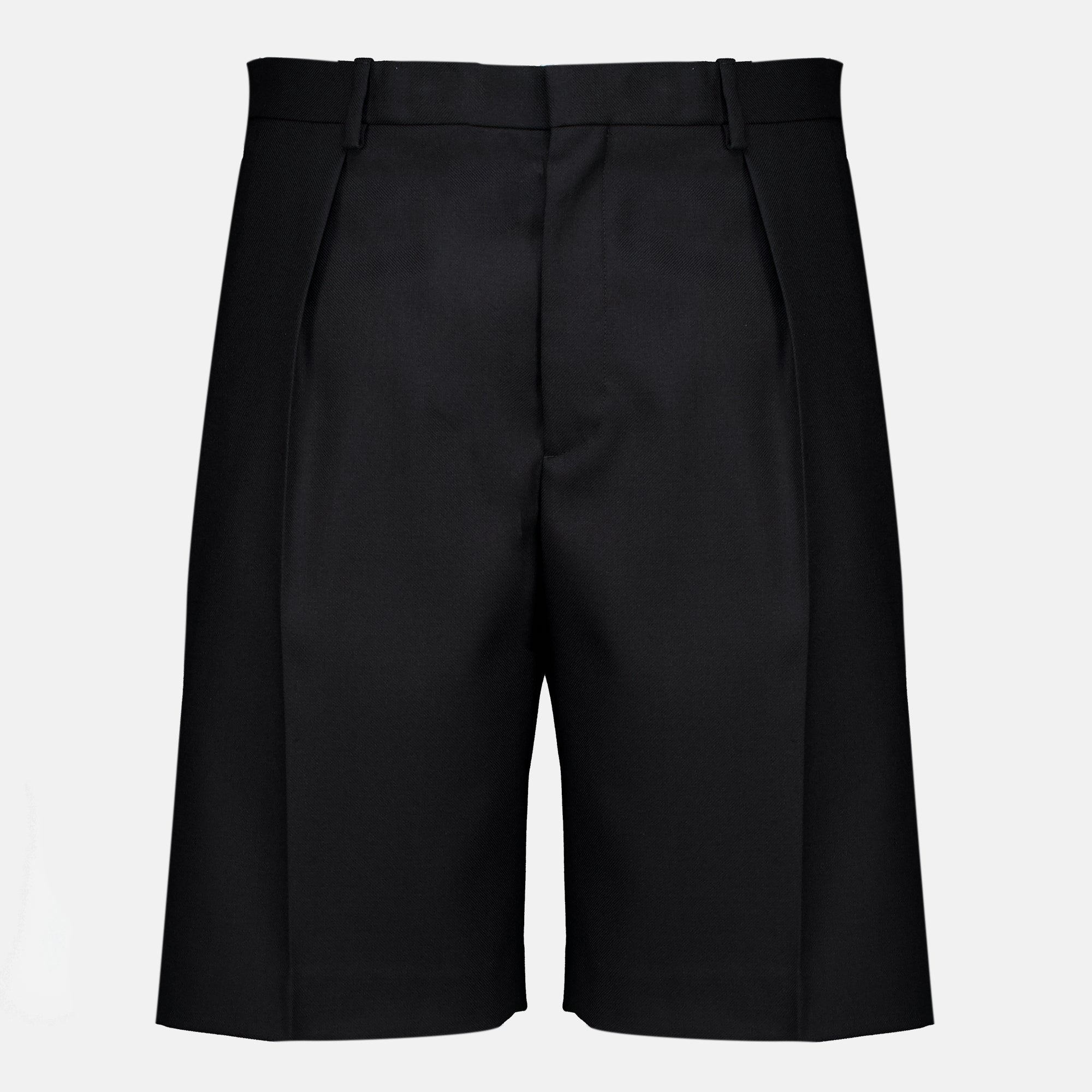 Shorts Schwarze Wollshorts in taillierter Passform Dior Noir Homme