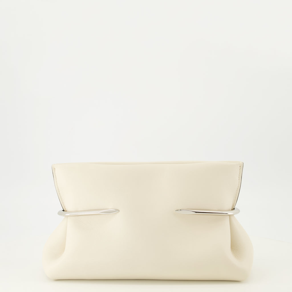 Pochettes Clutch de Cuero Nappa Pinch en Blanco Givenchy Blanc Femme