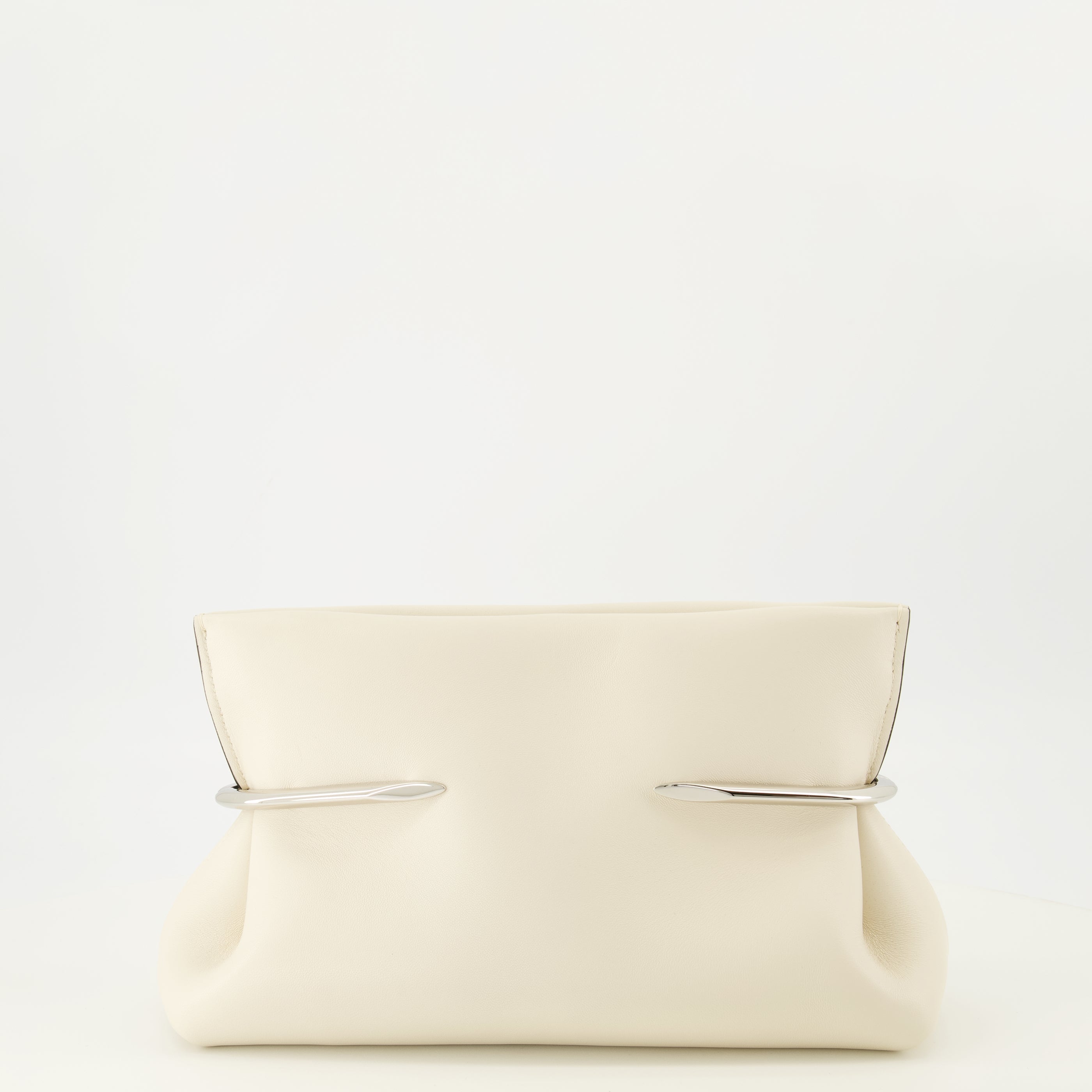 Pochettes Clutch de Cuero Nappa Pinch en Blanco Givenchy Blanc Femme