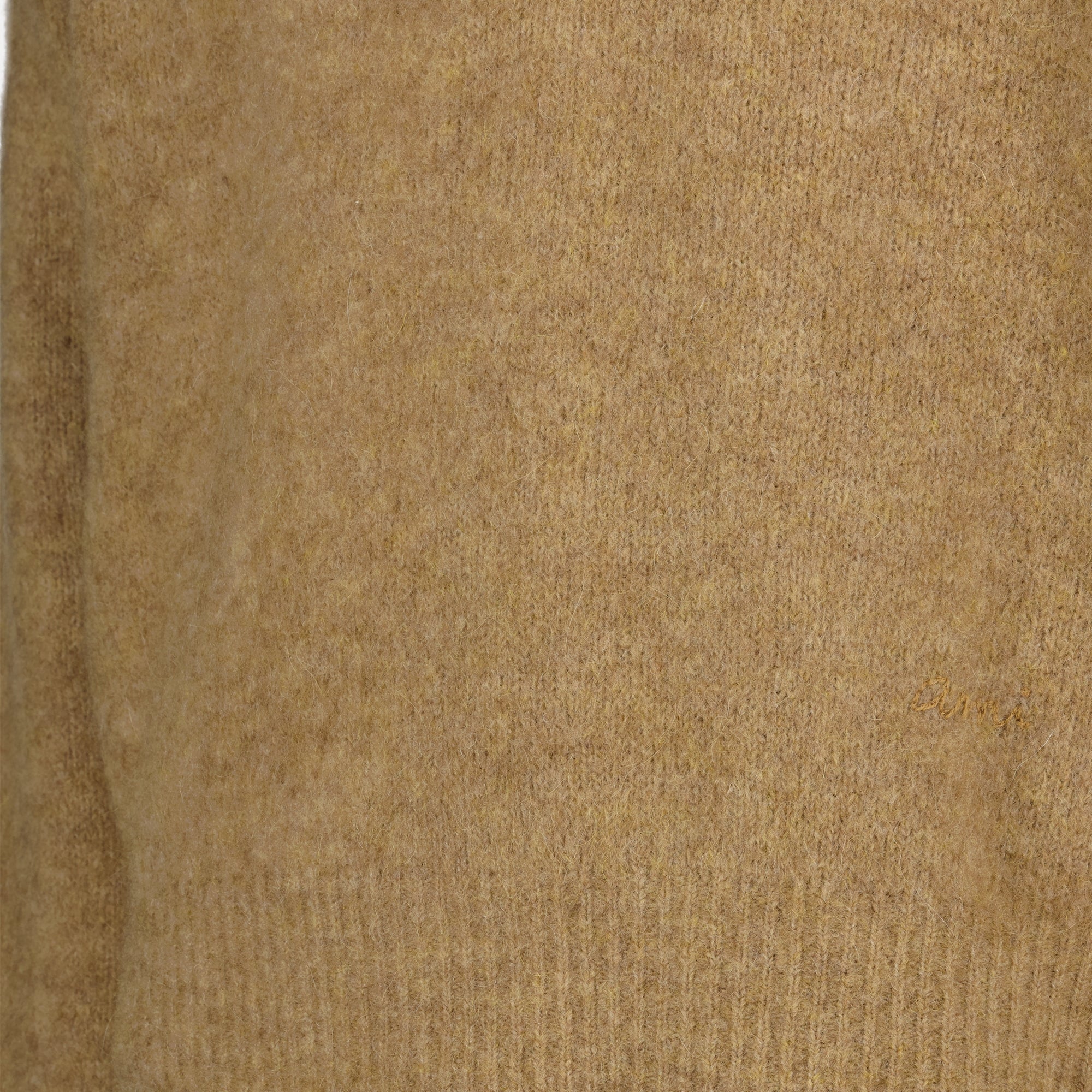 Image de l'article Polo en laine marron de la marque Ami PARIS pour Homme - Saison Automne-Hiver 2025 - Vue détaillée_1