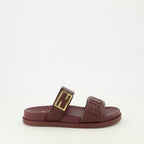 Image of the Fendi Women's Feel Bordeaux Sandals - Spring-Summer 2026 - Right side view