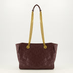 Sacs à main et épaule Niki Shopping kleine Tasche aus burgunderfarbenem Leder Saint Laurent Bordeaux Femme