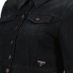 Jacken Jeansjacke Prada Schwarz Femme
