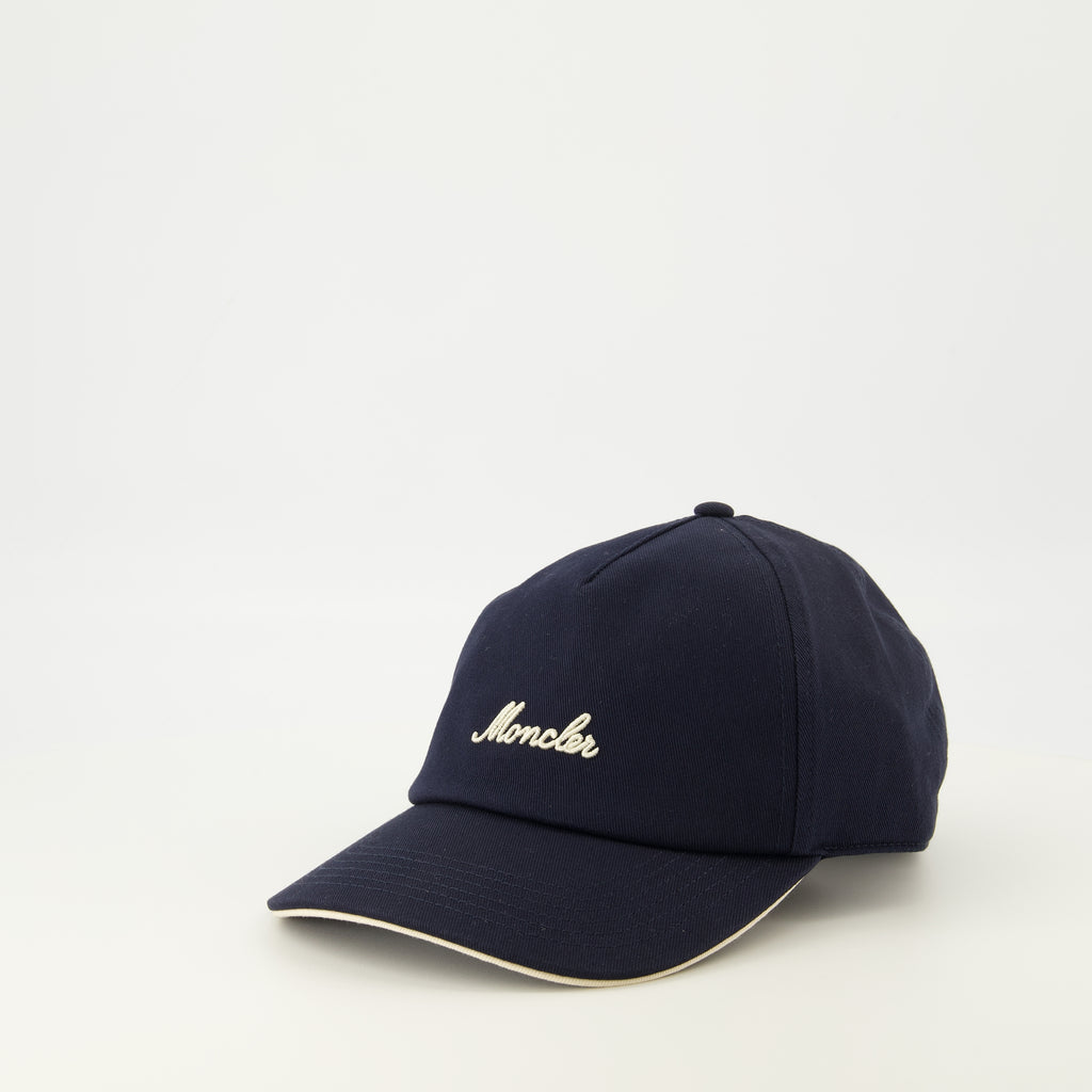 Image of the Moncler Men's Navy Logo Cap - Spring-Summer 2026 - Back View