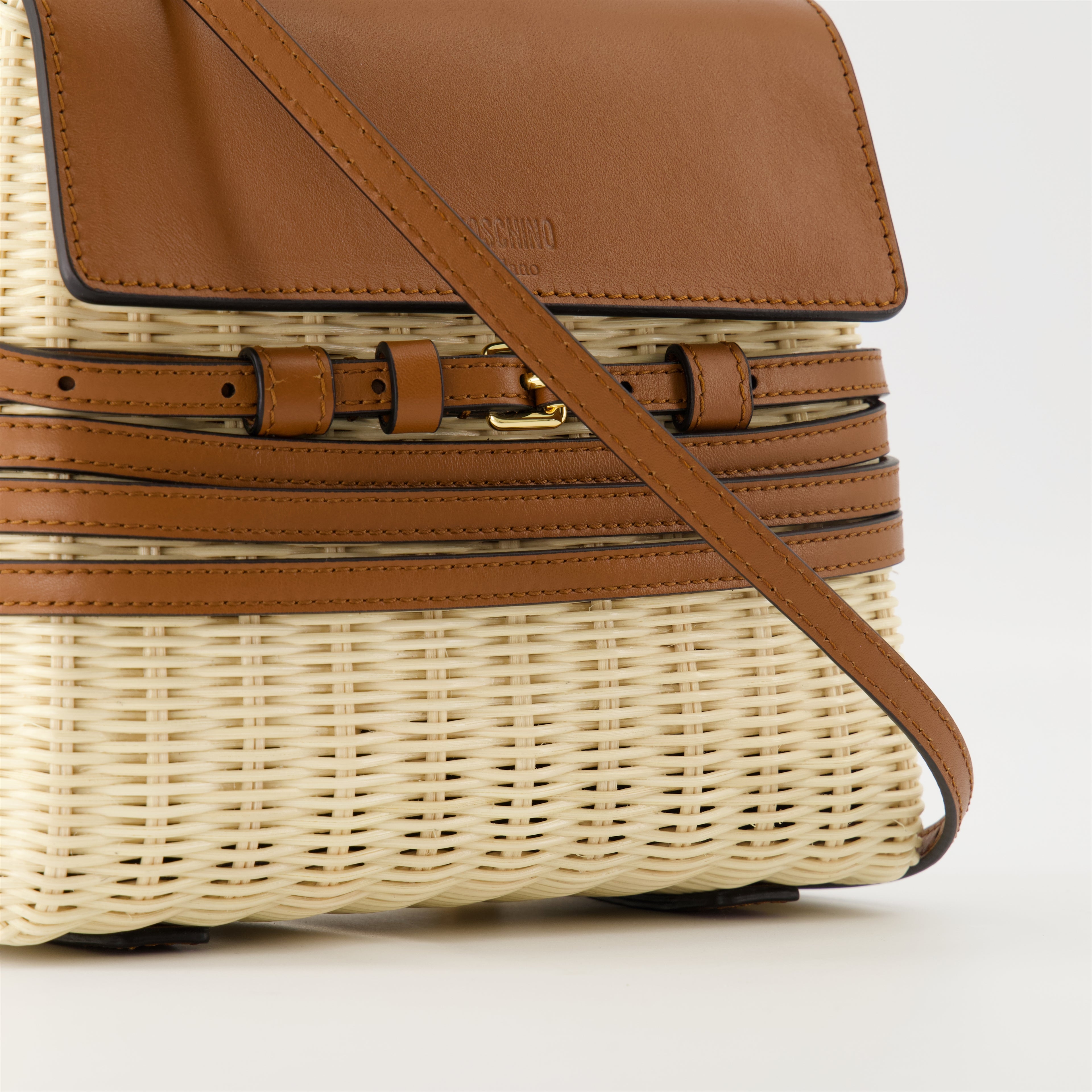 ハンドバッグ・ショルダーバッグ タイ・ミー・スモールバッグ Moschino 茶色 Femme