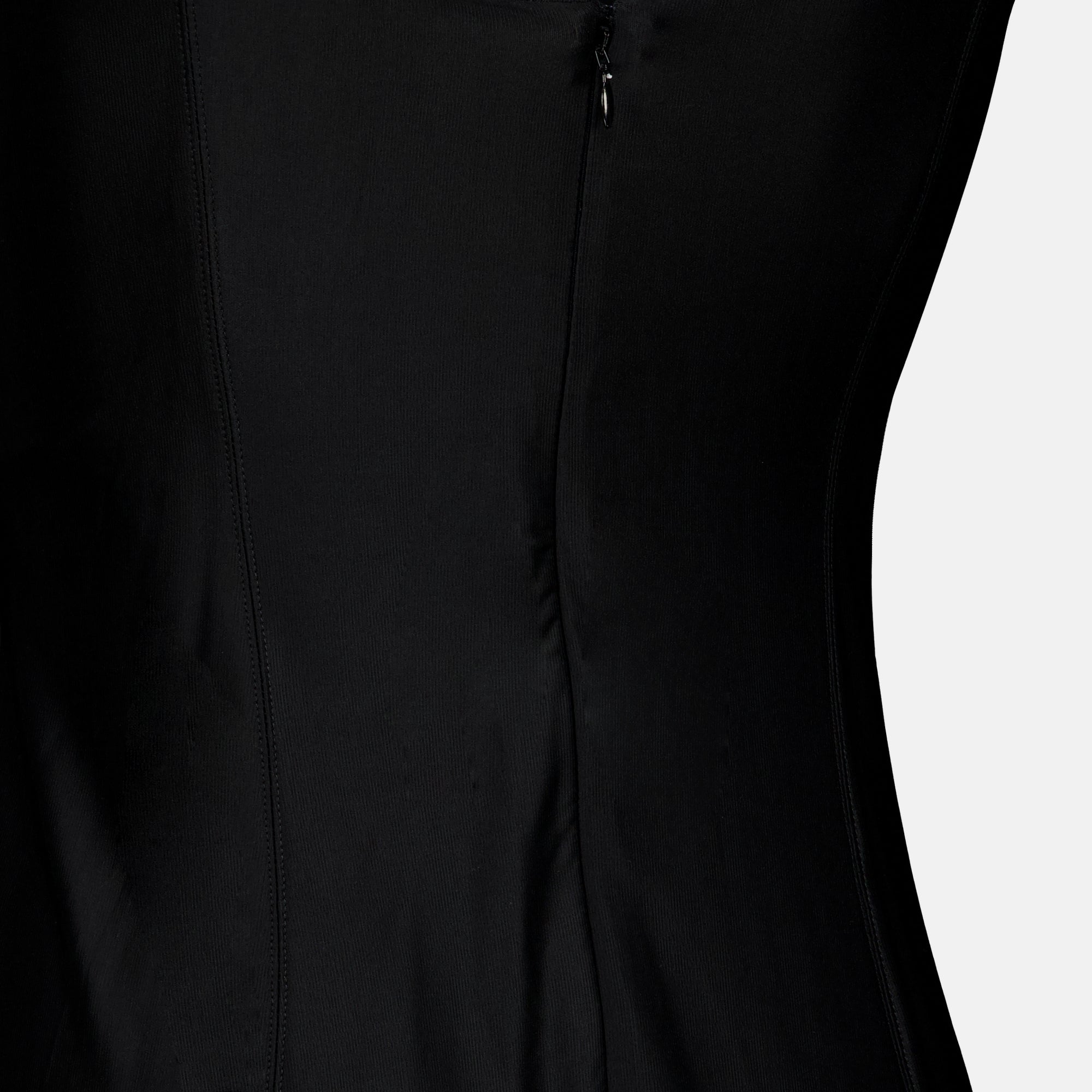 Robes Vestido Longo Preto em Jersey com Bustier Rabanne Noir Femme