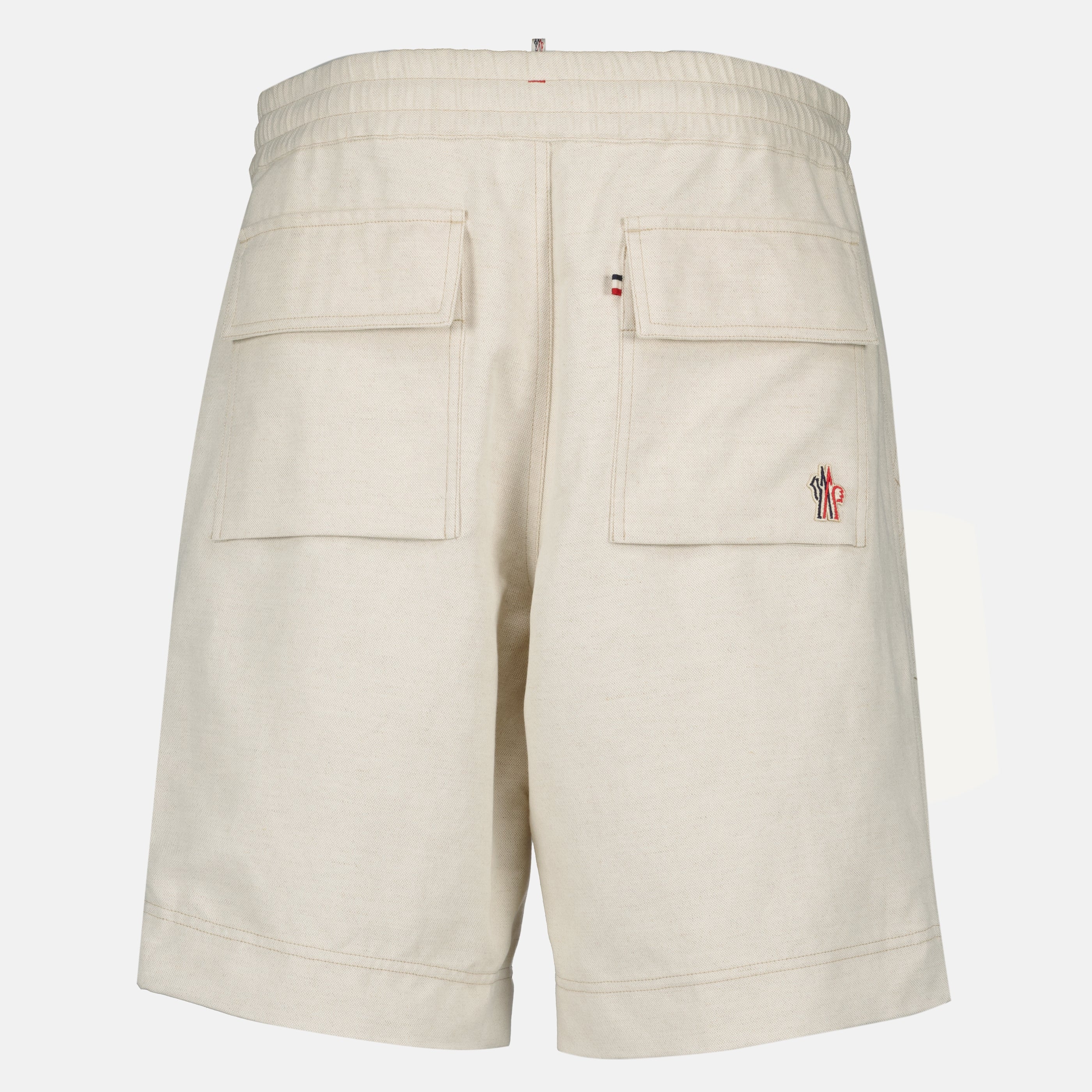 Shorts Short en coton et lin beige Moncler Grenoble Beige Homme