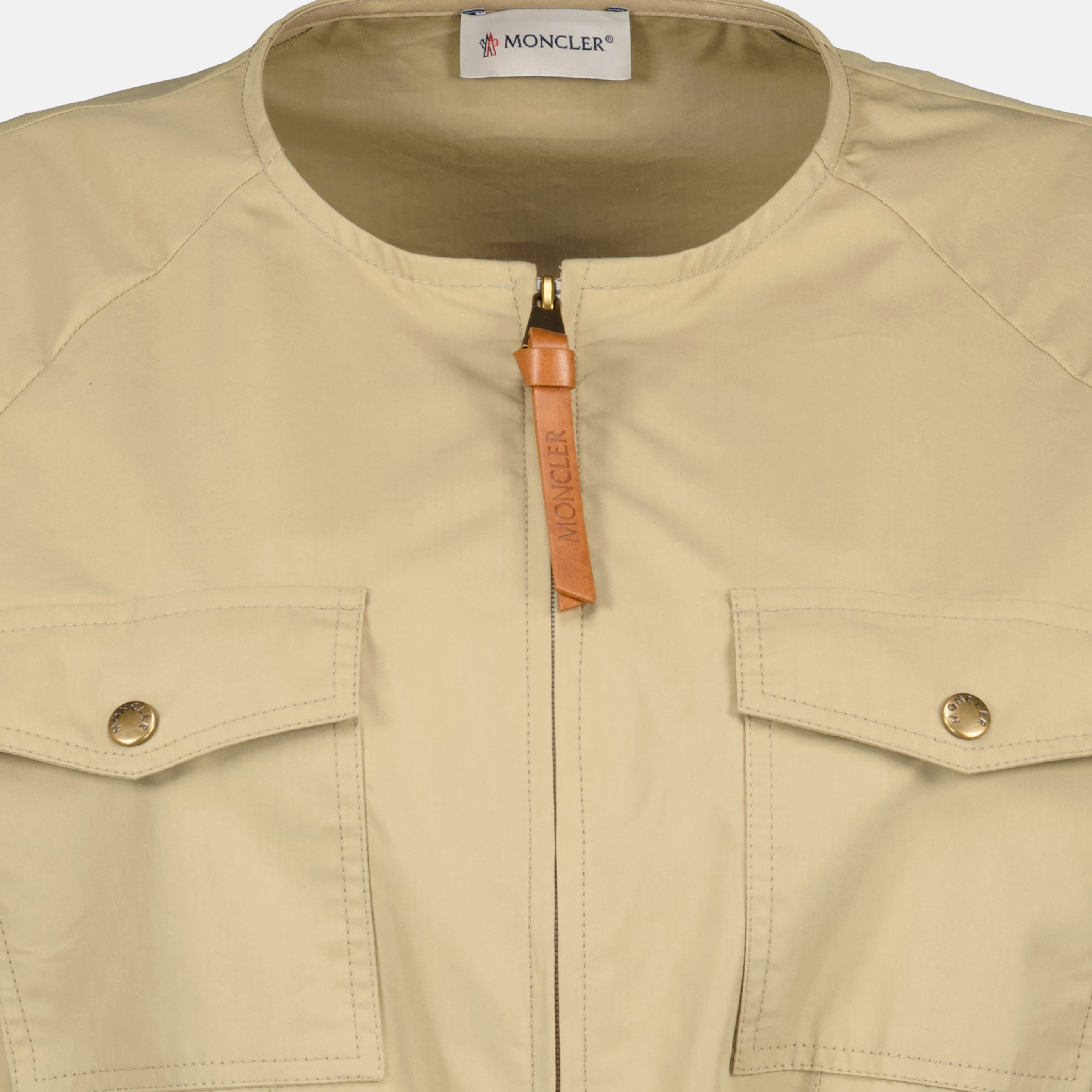 Robes Robe en popeline beige Moncler Beige Femme