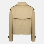 Imagen del artículo Abrigo Trench corto beige de la marca Burberry para Mujer - Temporada Primavera-Verano 2026 - Vista Trasera