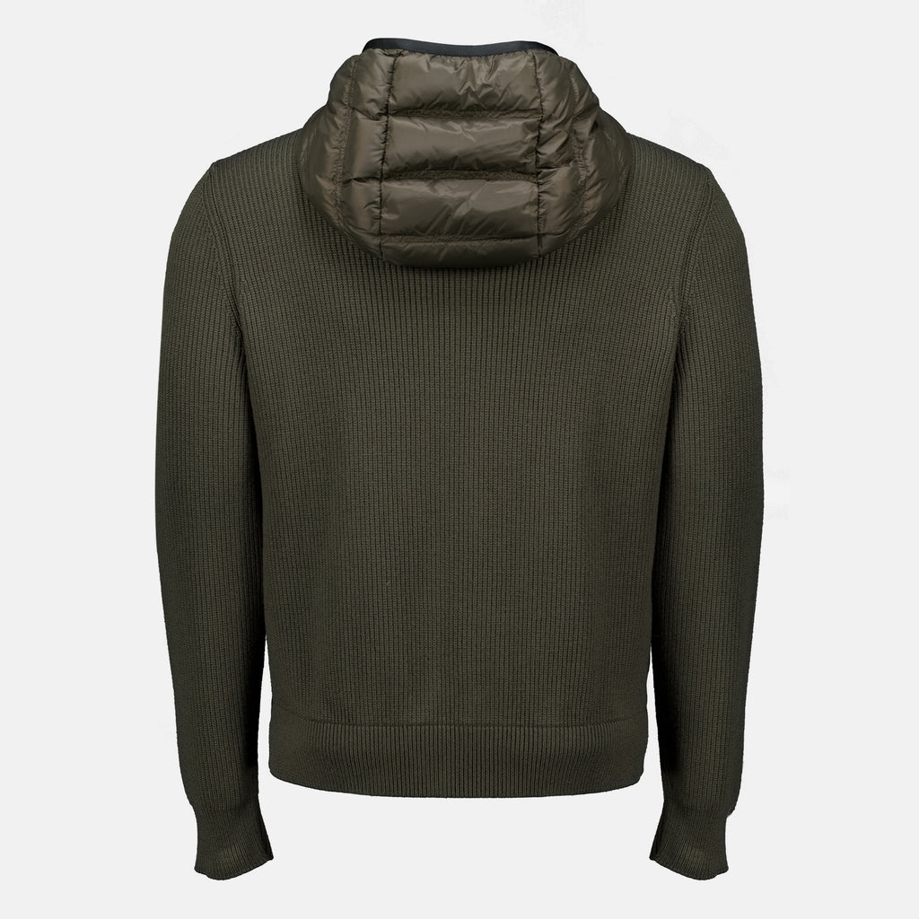 Vestes 黒の二素材カーディガン Moncler Kaki Homme