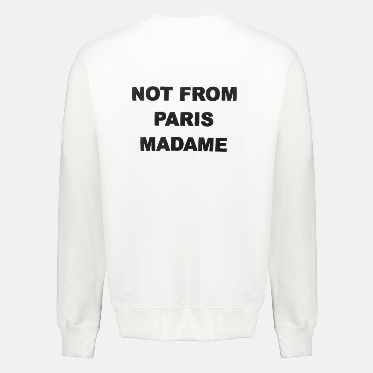 Sweatshirts Felpa Slogan Bianca Classica Drole De Monsieur Blanc Homme