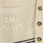 Image de l'article Cardigan AMI Paris beige de la marque Ami PARIS pour Unisex - Saison Printemps-Été 2026 - Vue détaillée_1