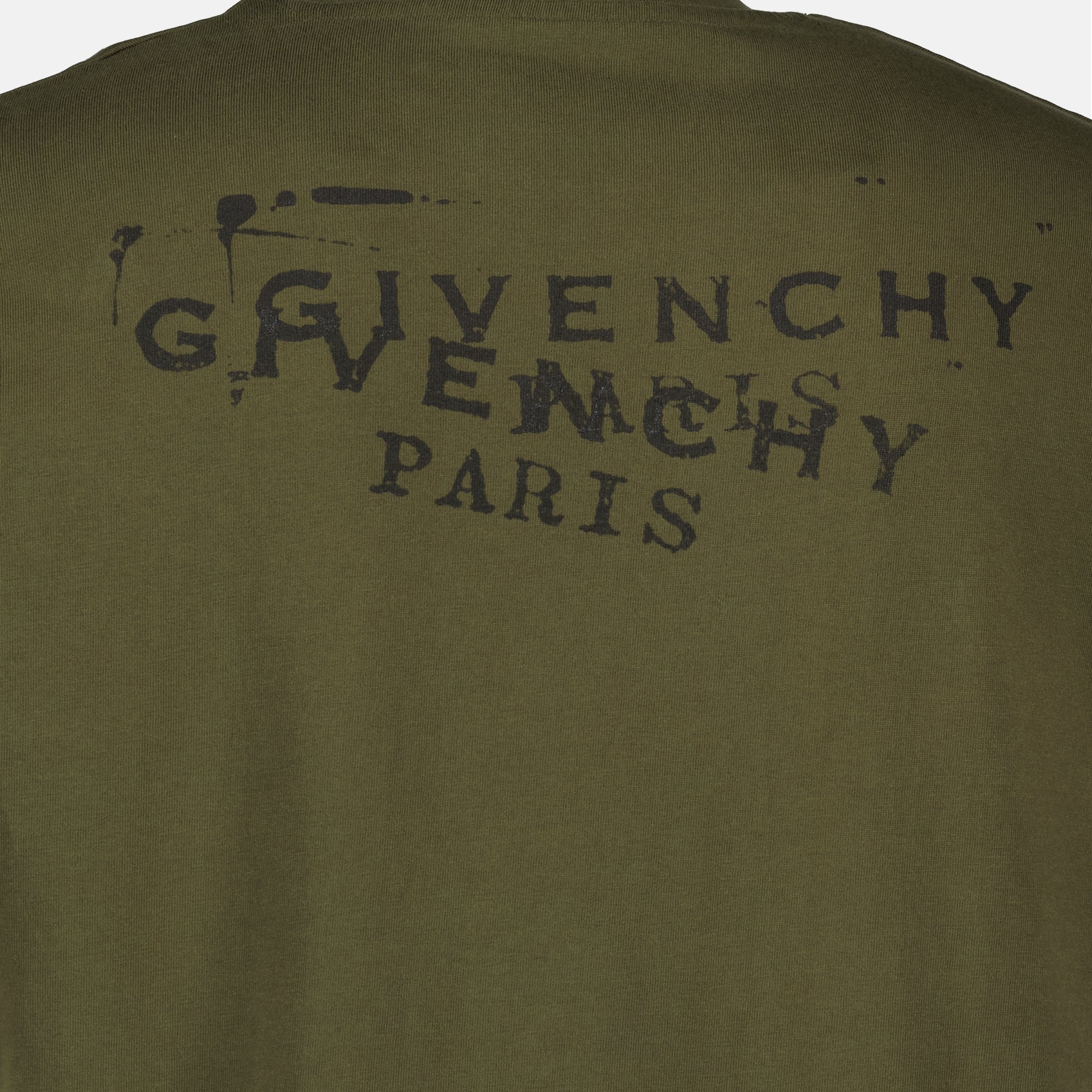 Bild des Givenchy Stamp khaki T-Shirts für Herren - Frühling-Sommer 2026 - Detailansicht 2
