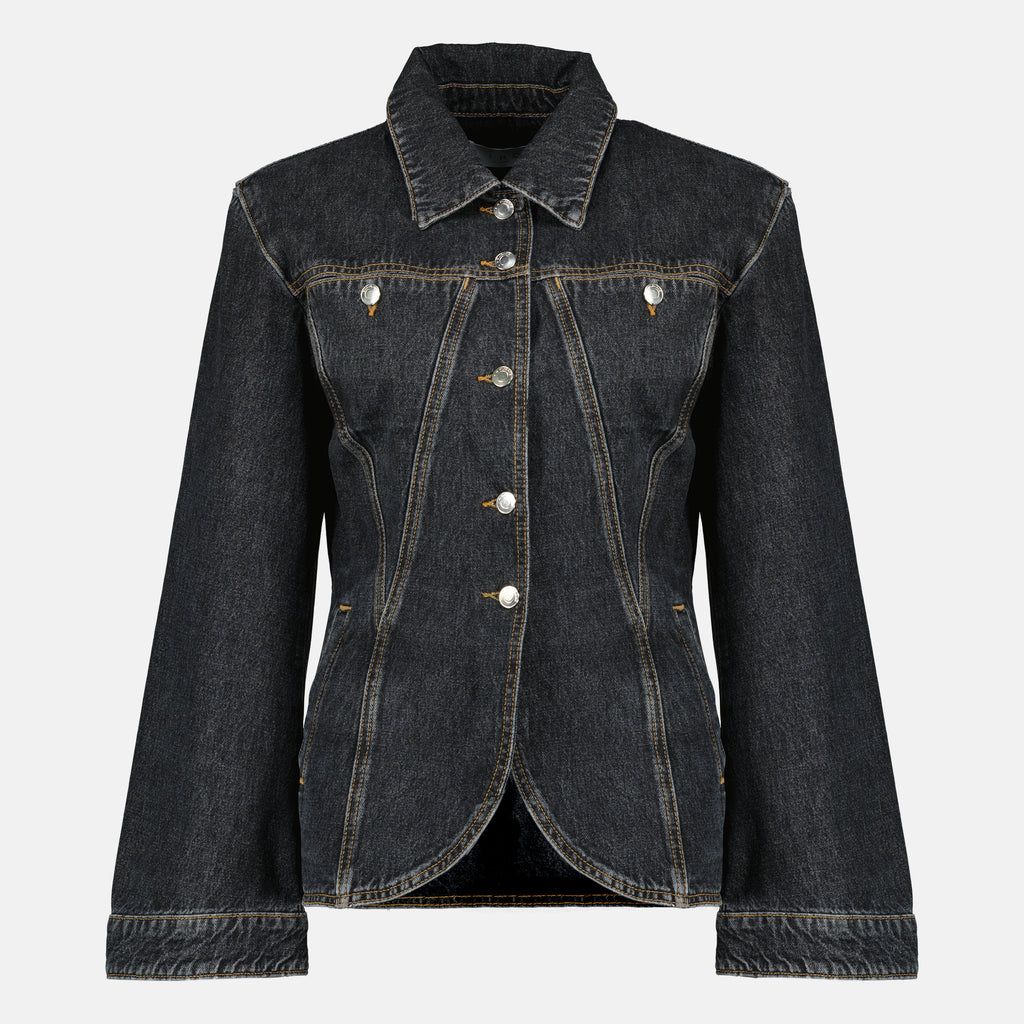 Vestes 다크 블루 데님 재킷 Iro Bleu foncé Femme
