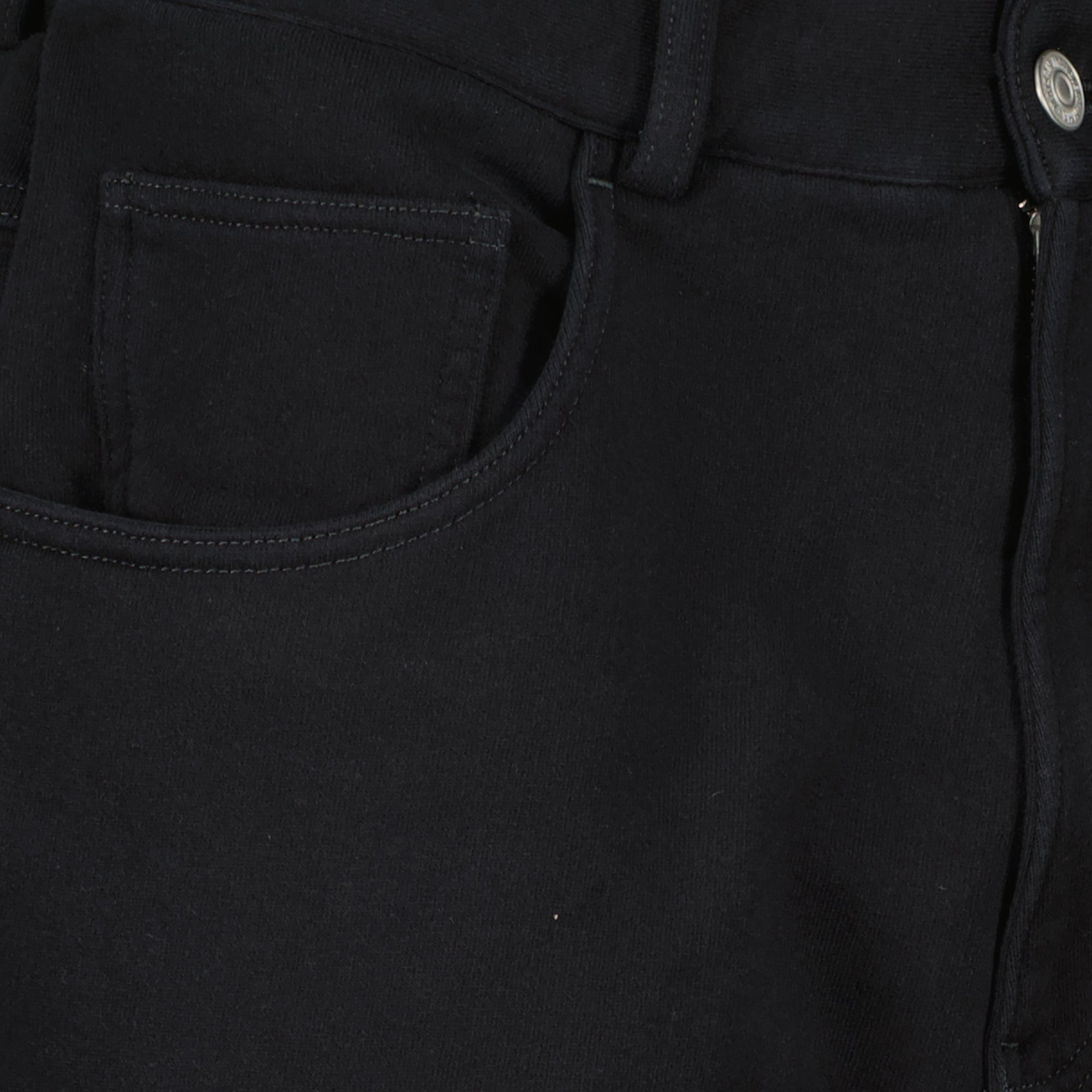 Image of the black wide-leg jeans from Mm6 brand for Women - Spring-Summer 2026 - Detailed View_2