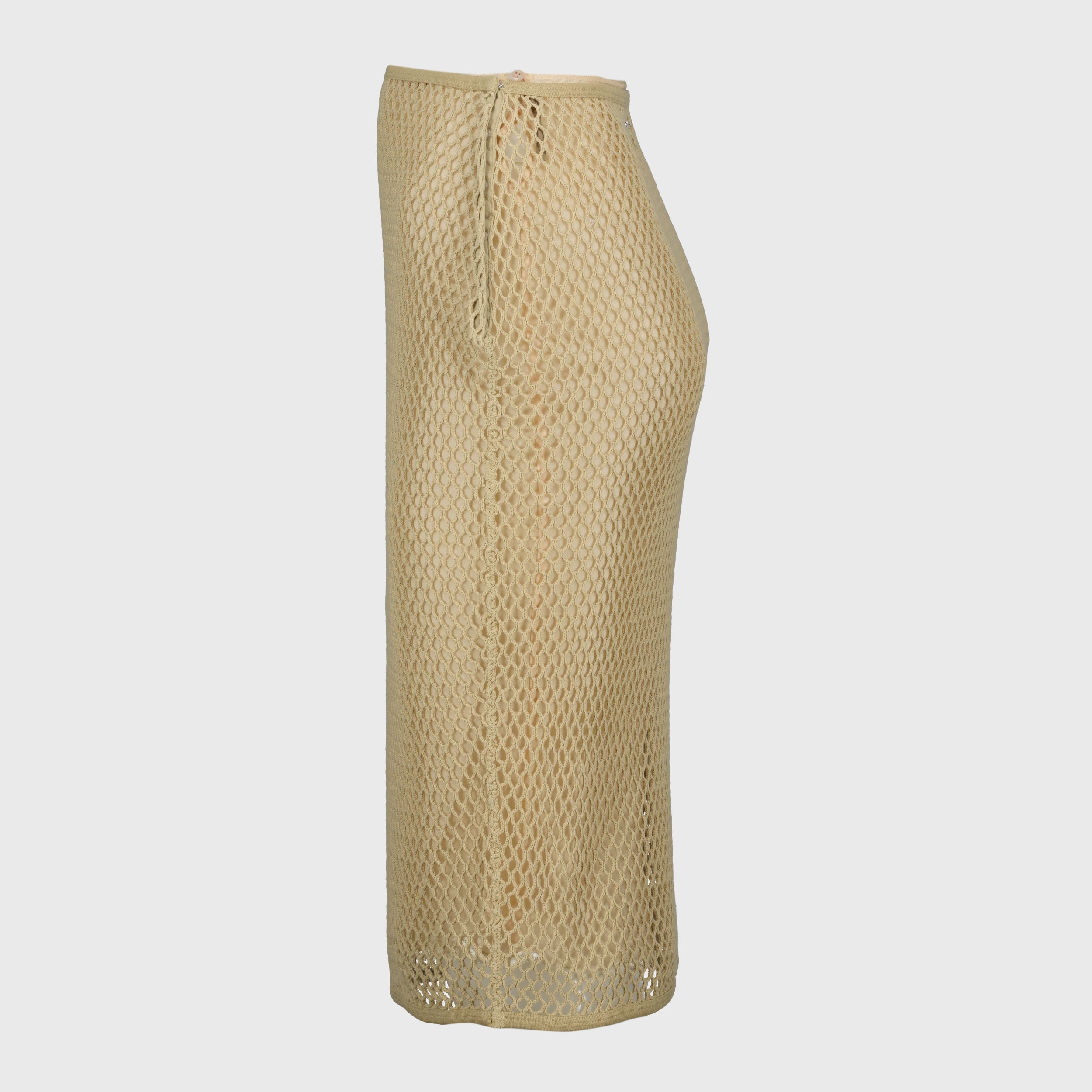 Jupes Jupe en mesh de coton Prada Beige Femme