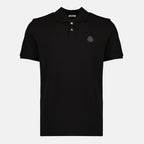 Imagen de la camiseta polo de algodón con logo negro de la marca Moncler para Hombre - Temporada Primavera-Verano 2026 - Vista Frontal