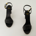Chaussures ouvertes Sandales à talons Delfina Fendi Noir Femme