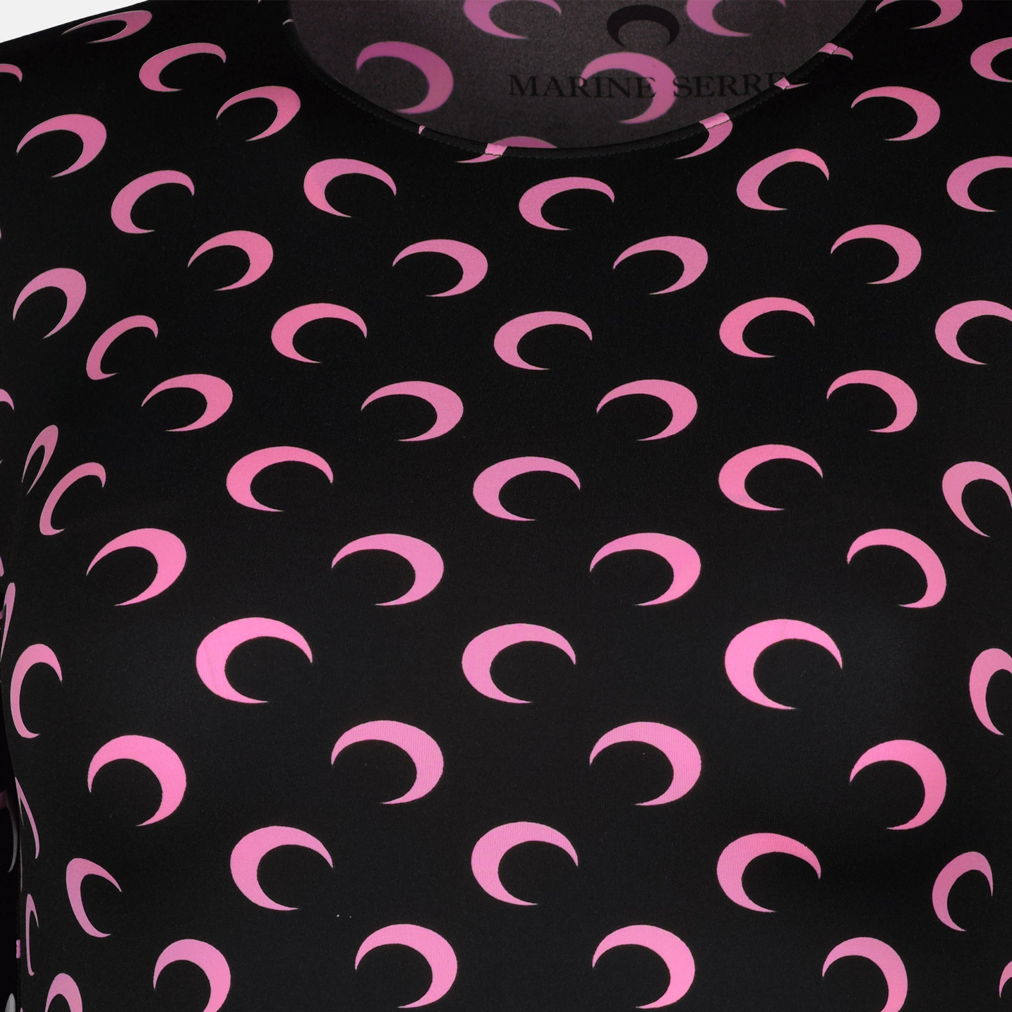MARINE SERRE ピンク 月模様 長袖トップス M Lunar New Year Moon Printed Jersey Crewneck Top • Marine Serre