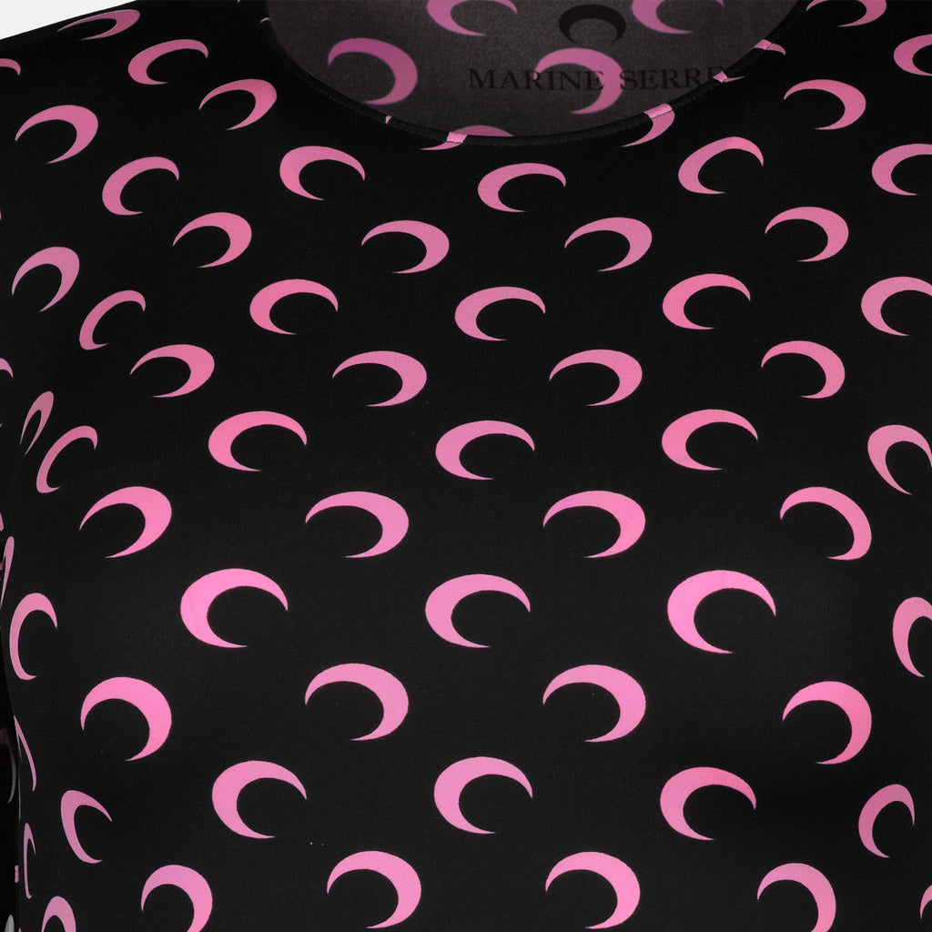 Tops Top jersey Moon negro y rosa Marine Serre Noir Femme