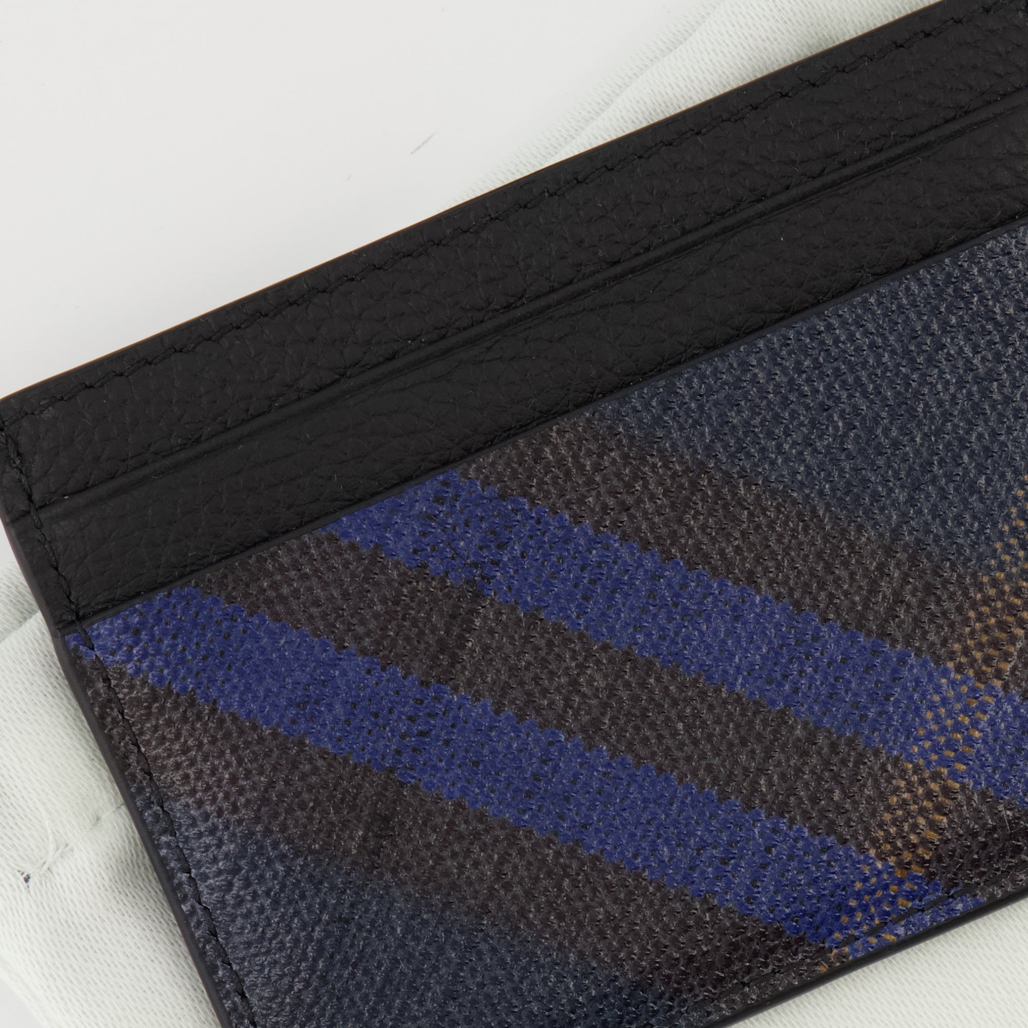 Kleine Lederwaren Check Card Holder Burberry Dunkelblau Herren