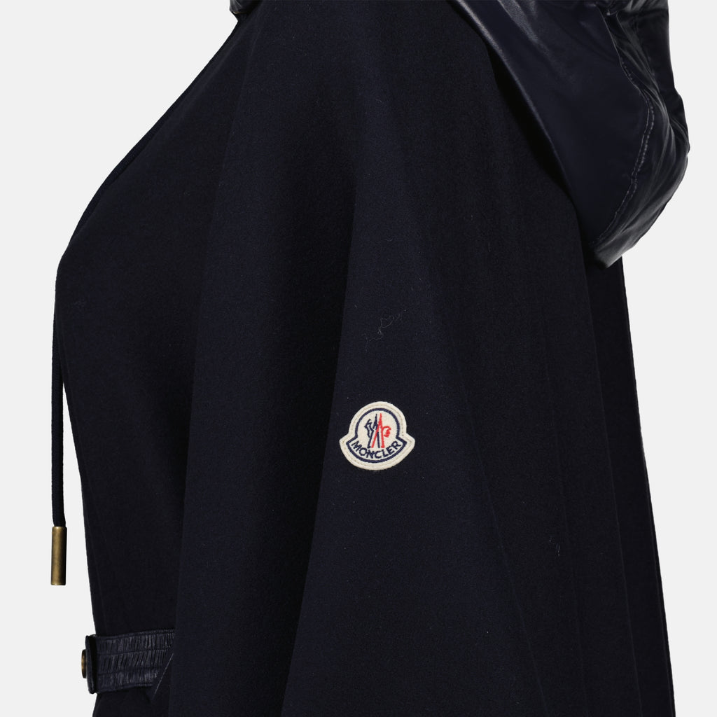 Vestes Capa de Lana Azul Marino Moncler Bleu foncé Femme