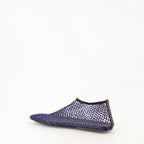 Image of the Minette Flat Ballerinas by Christopher Esber for Women - Autumn-Winter 2025 Season - Three-quarters right rear view