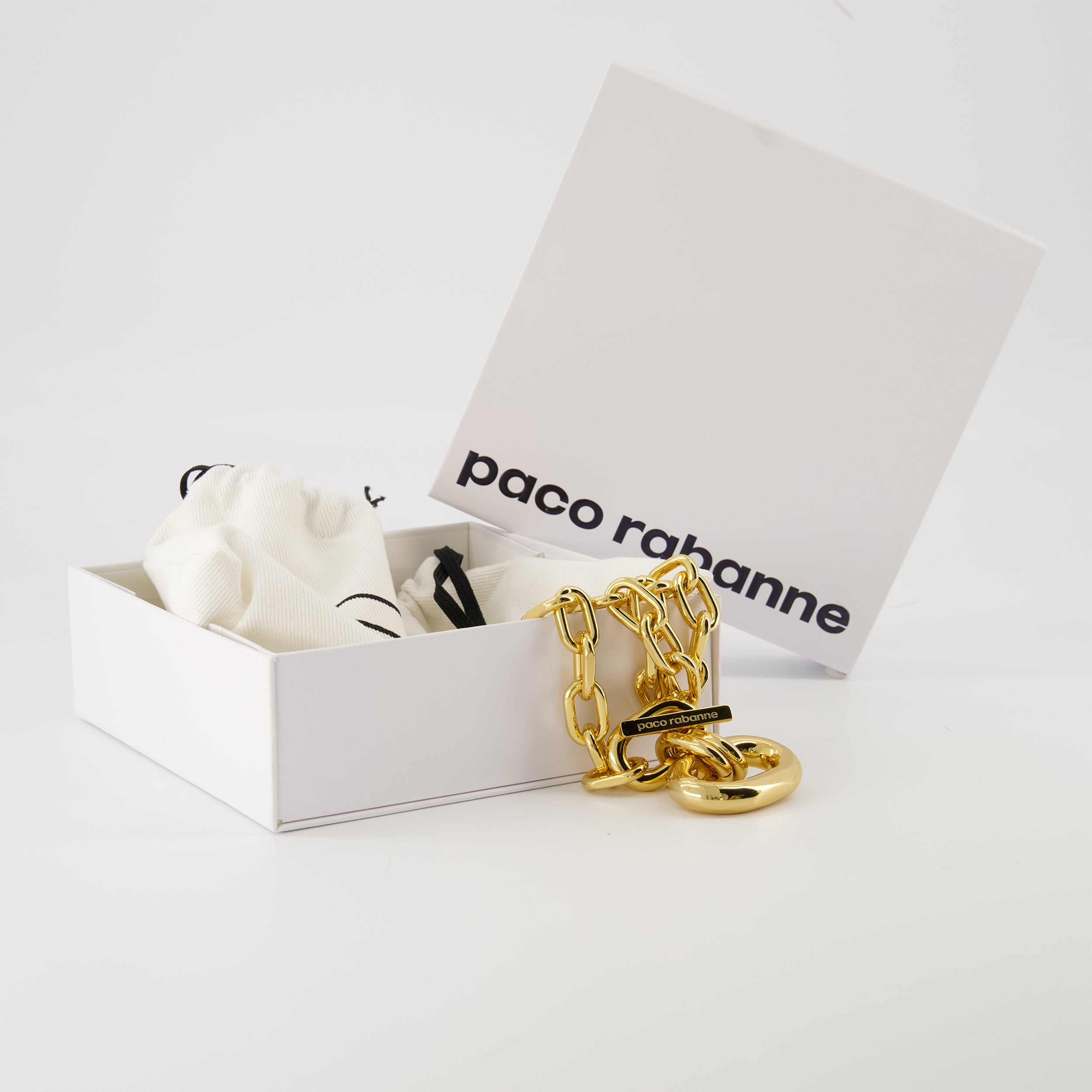 주얼리 더블 XL 링크 목걸이 Rabanne 금 Femme