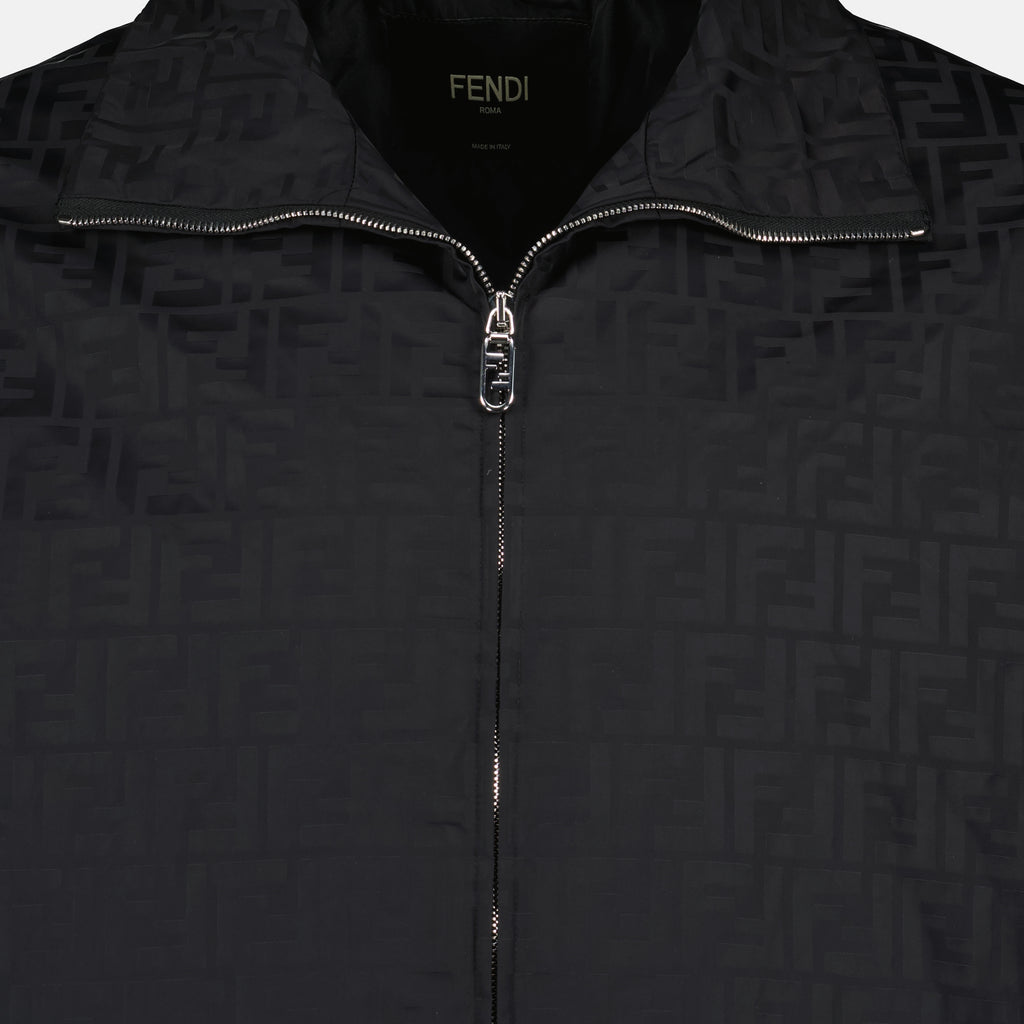 Image of the Fendi Men's Nylon Bomber Jacket - Fall-Winter 2025 - Detailed View_1
