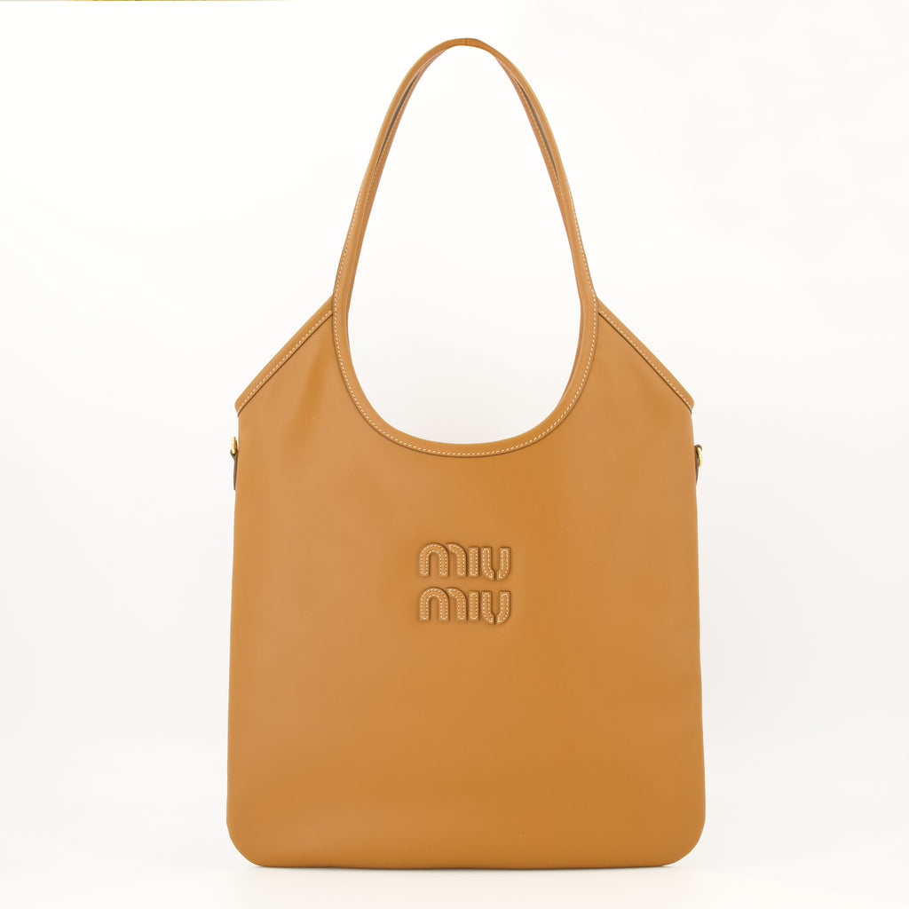 Sacs à main et épaule Mala de Couro Castanha Ivy Miu Miu Marron Femme