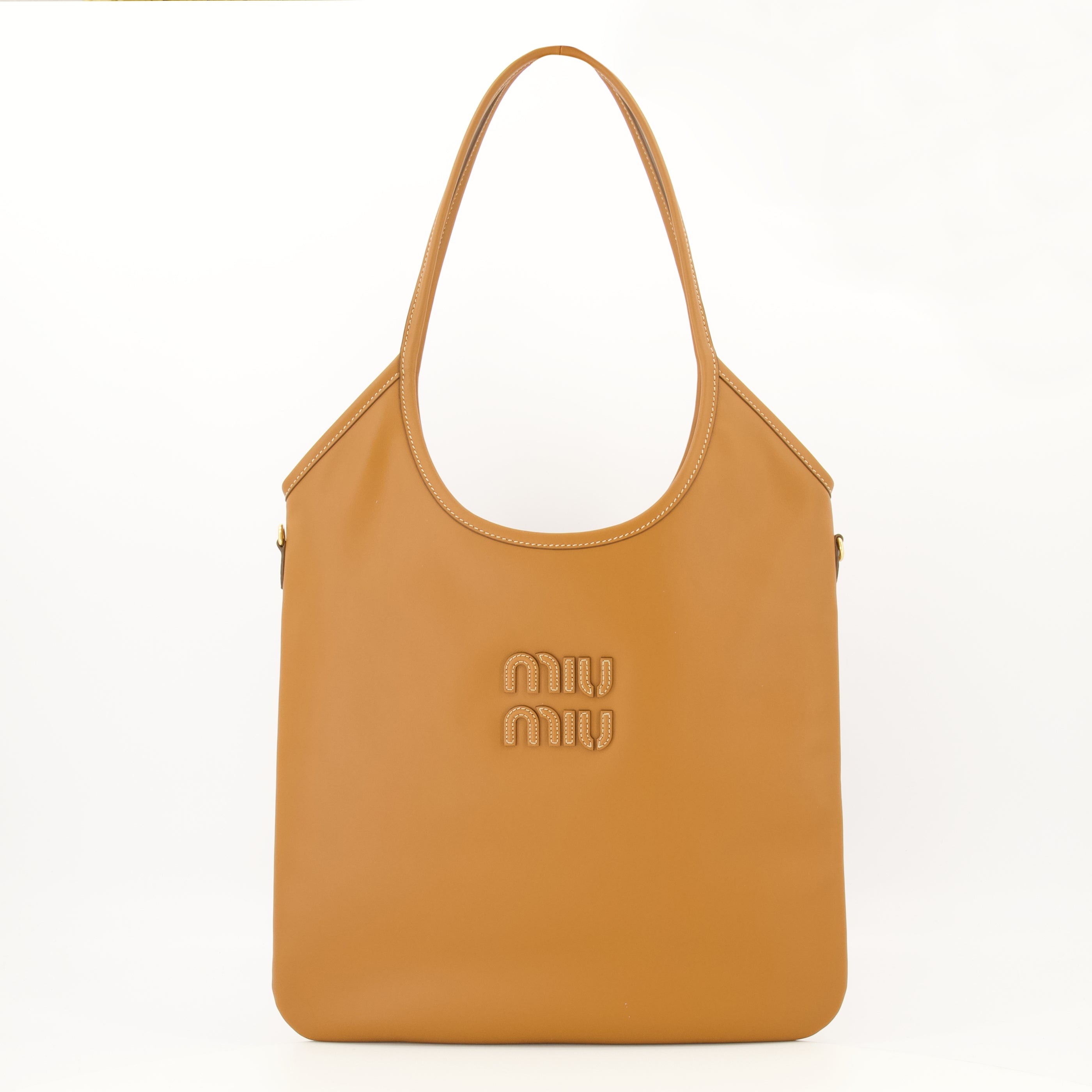 Sacs à main et épaule 아이비 브라운 가죽 가방 Miu Miu Marron Femme
