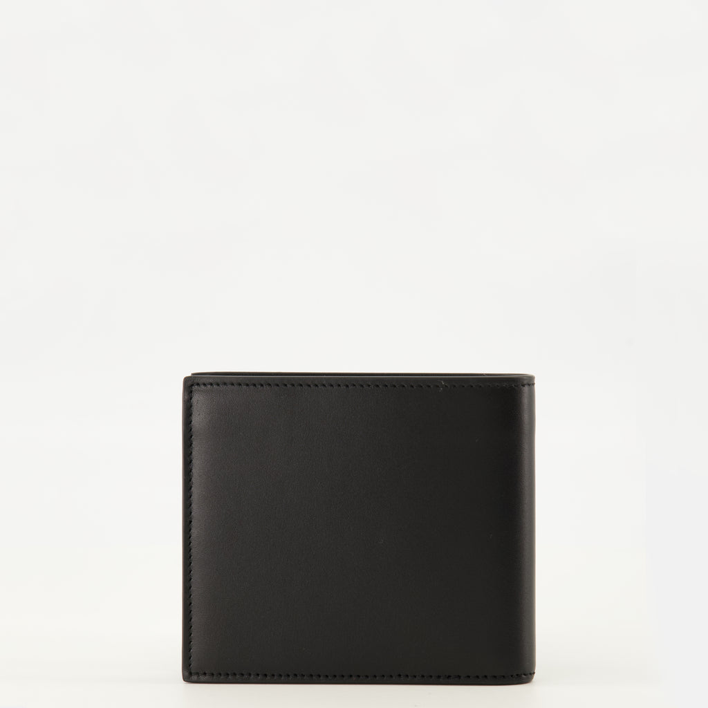생 로랑 파리 남성용 검은 가죽 지갑의 이미지 - 2026년 봄-여름 - 뒷면 보기
