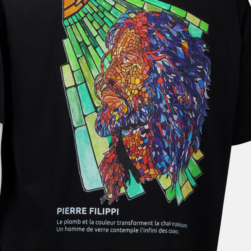 T-shirts Pierre Filippi Black T-Shirt Fair Noir Homme