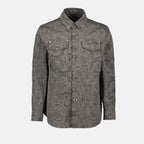 Camisas Camisa Overshirt Barocco Versace Gris Hombres