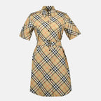 Robes Robe chemise Check Burberry Beige Femme