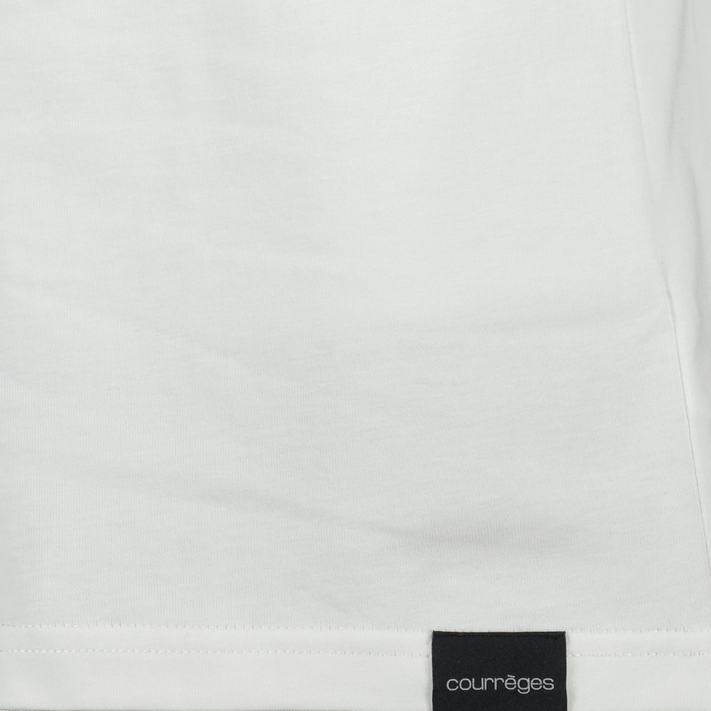 Image of the item White cotton T-shirt by Courrèges for Men - Spring-Summer 2026 - Detailed View_1