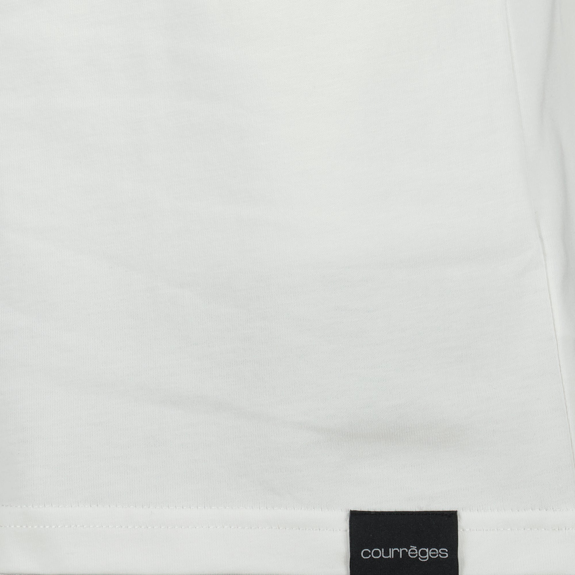 Image of the item White cotton T-shirt by Courrèges for Men - Spring-Summer 2026 - Detailed View_1