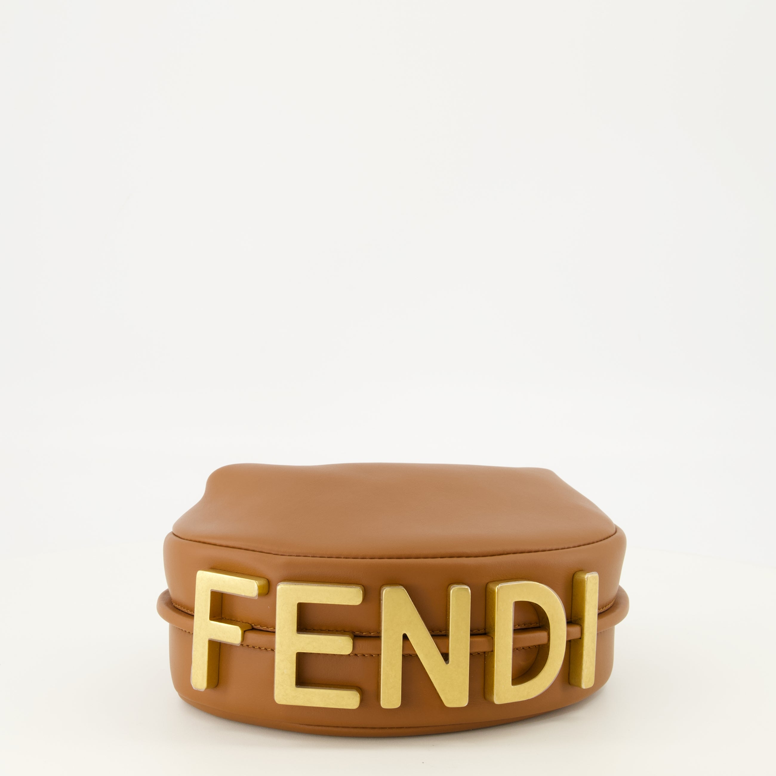 Sacs à main et épaule Fendigraphy Mini Brown Leather Bag Fendi Marron Femme