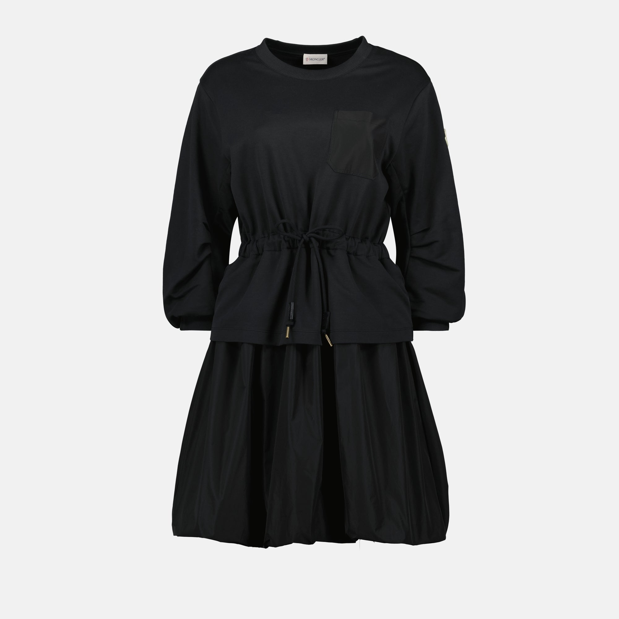 Abiti Abito bi-materico Moncler Nero Femme