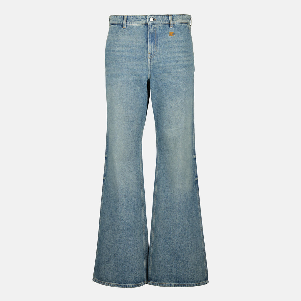 Image de l'article Pantalon Hammer baggy en denim de la marque Courrèges pour Homme - Saison Printemps-Été 2026 - Vue de Face