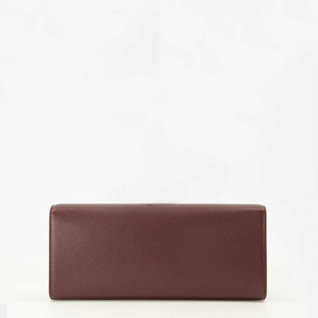 Image de l'article Pochette Kate Clutch bordeaux de la marque Saint Laurent pour Femme - Saison Printemps-Été 2026 - Vue de Dos