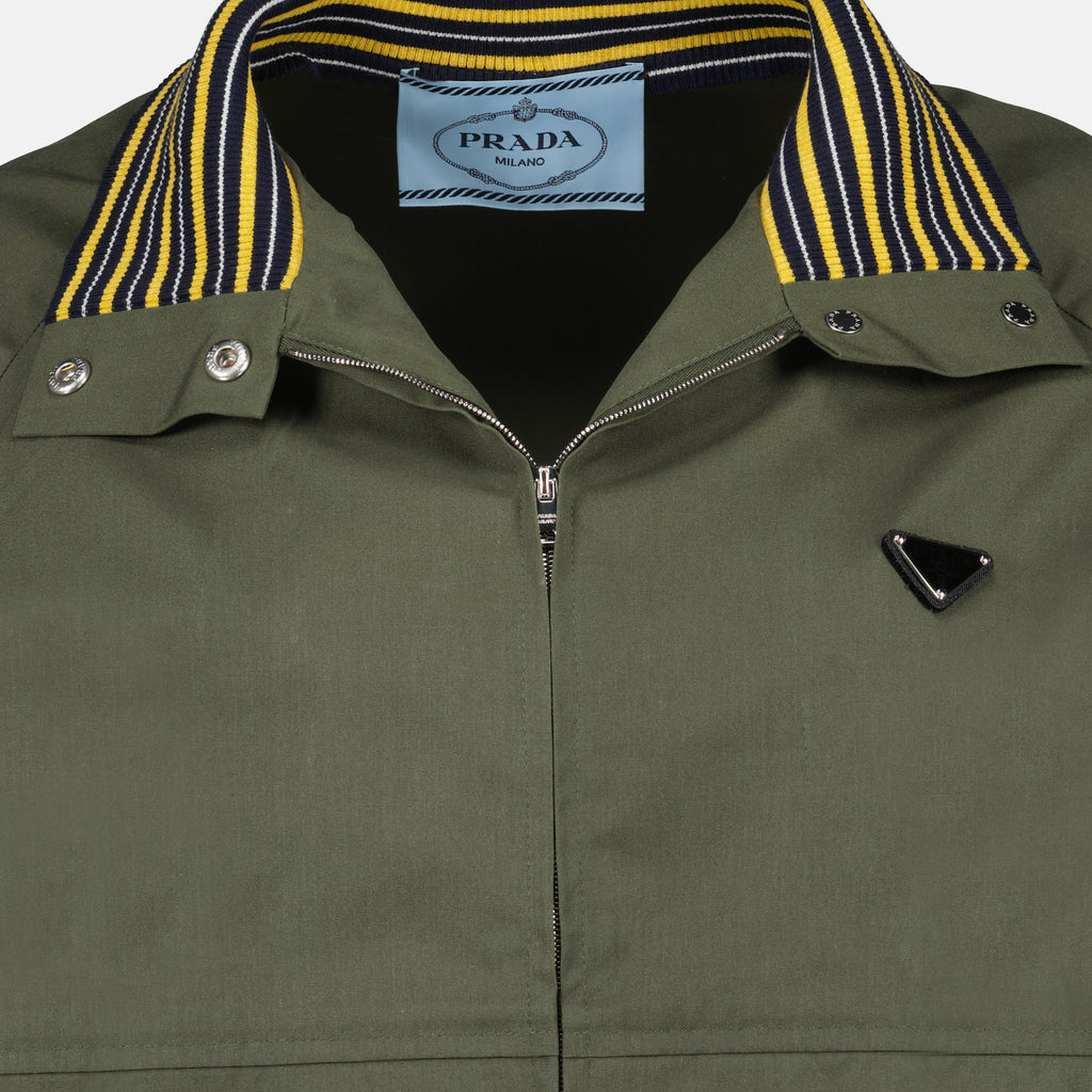 Vestes Khakifarbene Bomberjacke Prada Kaki Femme