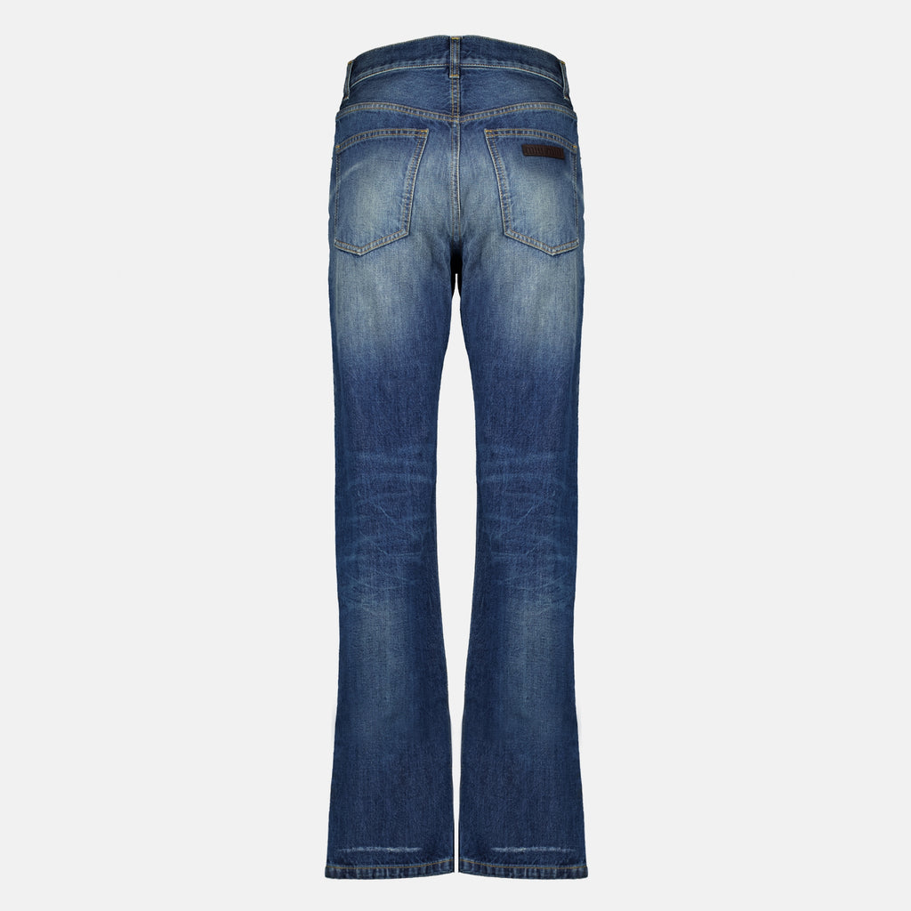Pantalons Blaue Denim-Jeans Miu Miu Bleu foncé Femme
