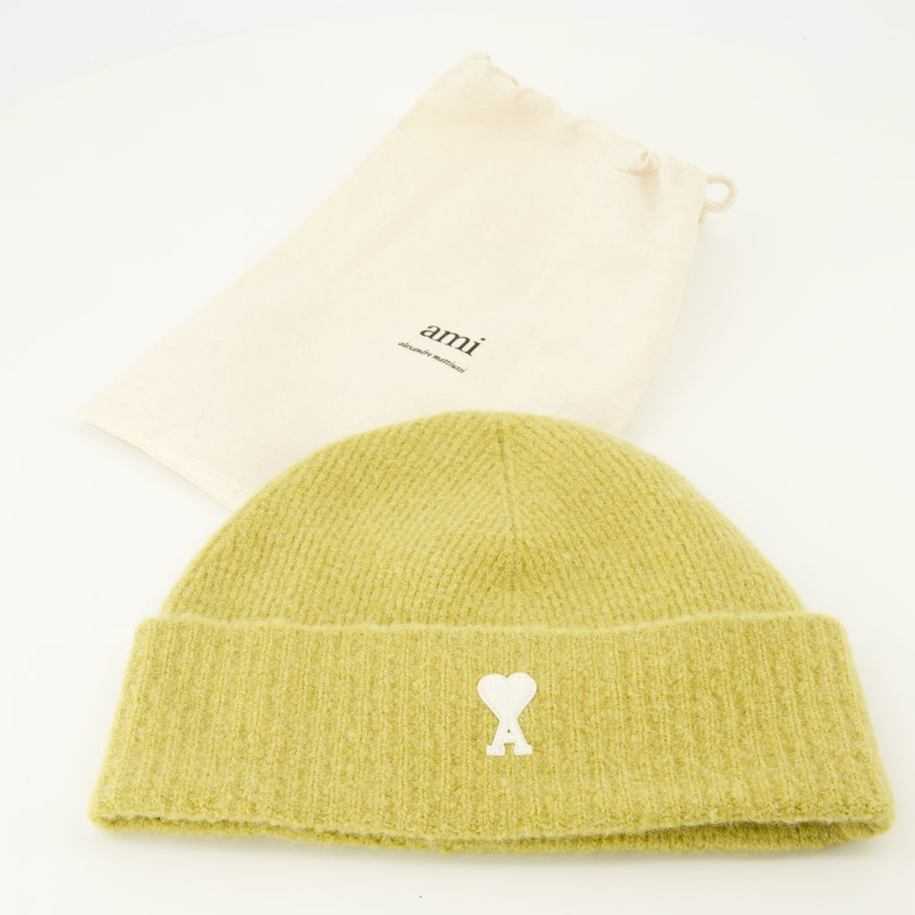 Chapeaux, casquettes et bonnets アミ・ド・クール ビーニー Ami PARIS Jaune Unisexe