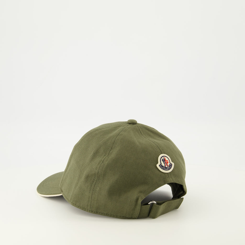 Image of the Moncler Men's khaki logo cap - Spring-Summer 2026 - Detailed View 2